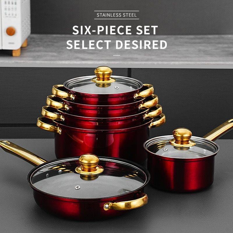 6-Piece Stainless Steel Cookware Set, view 5