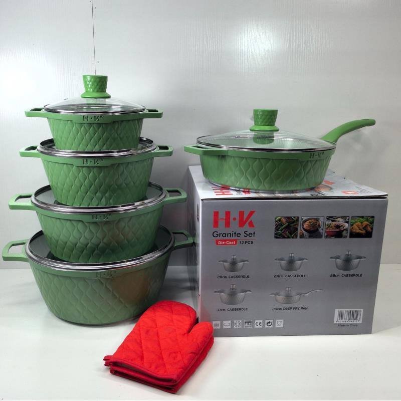 H.K Granite Die-Cast 12-Piece Cookware Set, view 3