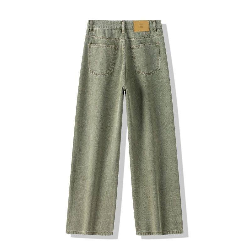 Men's Wide-Leg Straight Denim Trousers, view 5