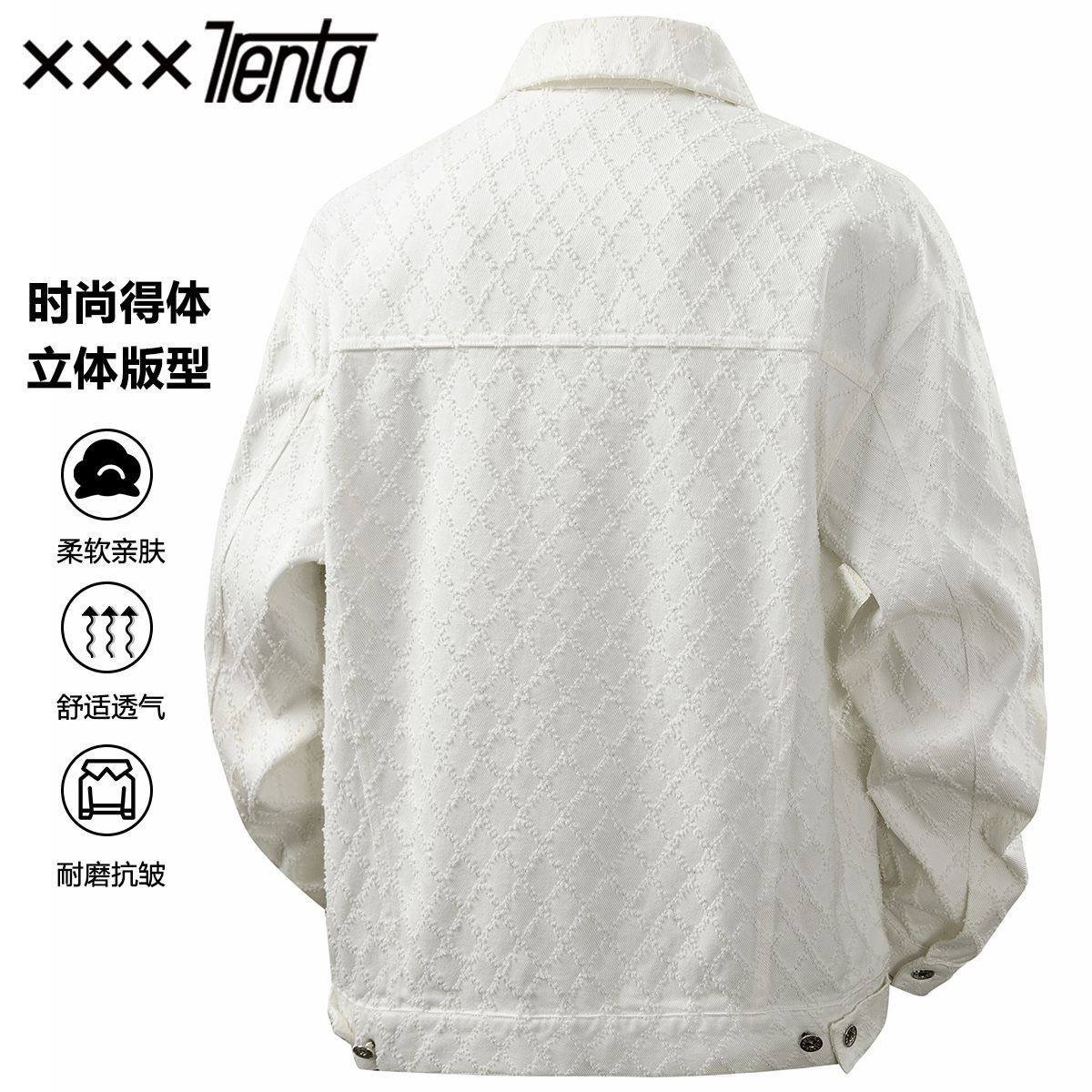 Trenta Diamond Quilted Denim Jacket, view 4